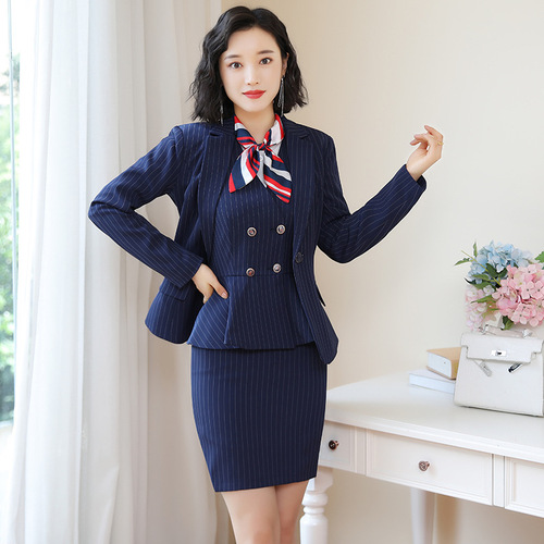 Beauty salon work clothes autumn and winter professional suit women's sales jewelry hotel front desk cashier stewardess uniform