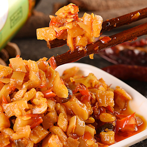 [Dropshipping Available] Gan Zhi Cun Seasoned Dishes: Pickled Radish, Daily Mustard Greens, Sour & Salty Pickles, and Grandma's Squeezed Preserved Beans