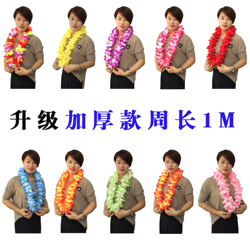 Transfronterizo exclusivo engrosado Garland Hawaiano hula dance club bar fiesta actividades de playa elogio rendimiento Festival