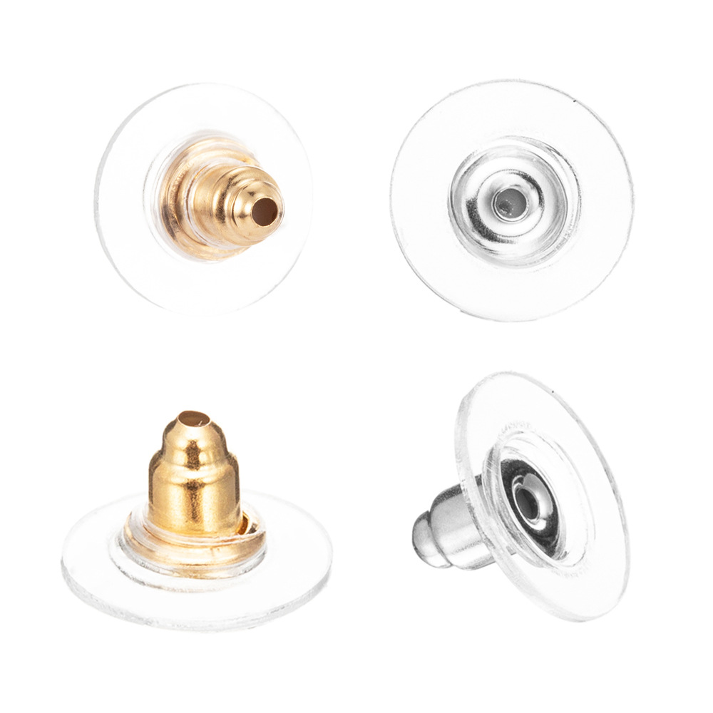 Flying Plate Bullet Ear Plugs, Color-Preserving Electroplating, Anti-Falling Film Ear Stud Back Plugs, Handmade DIY Jewelry Ear Accessories