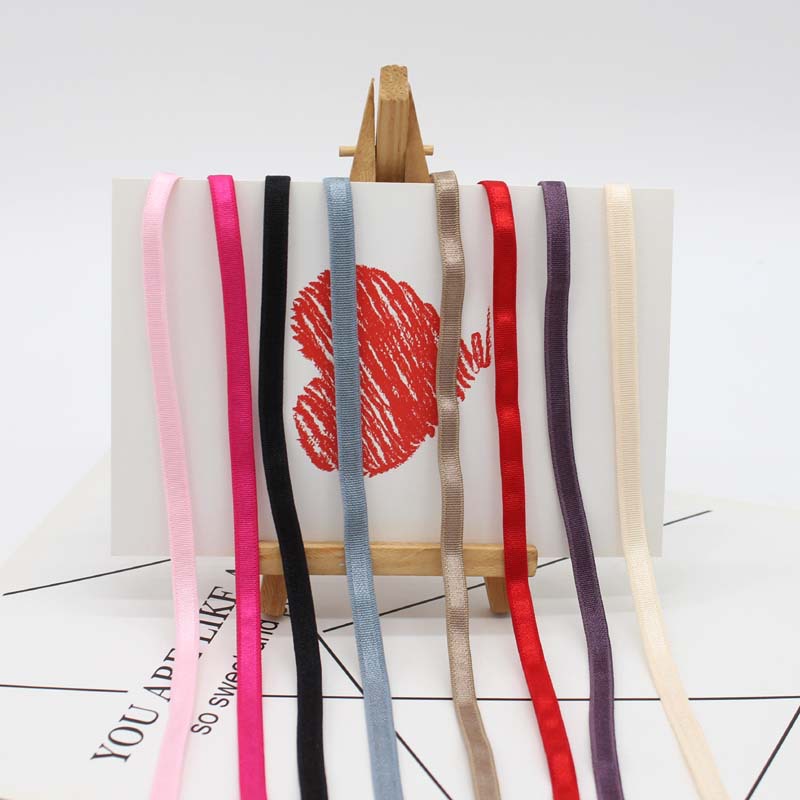 15色6mm亮光肩带有光文胸带内衣锦纶笔记本松紧带儿童鞋带吊带