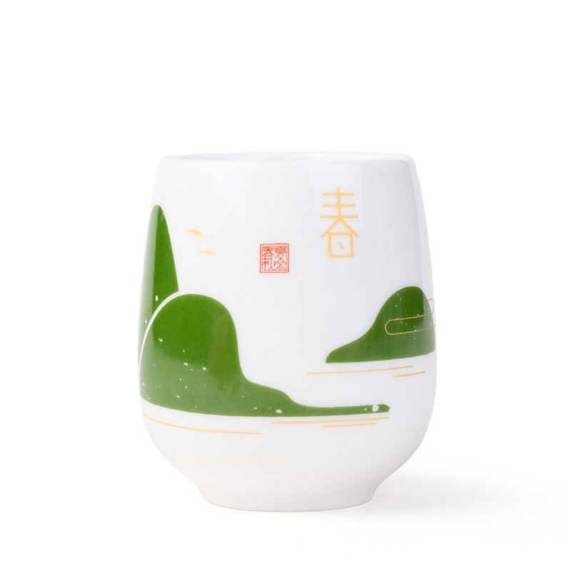 Original [primavera, verano, otoño, invierno] tazas de cerámica tazas de agua tazas de té mano regalos set al por mayor