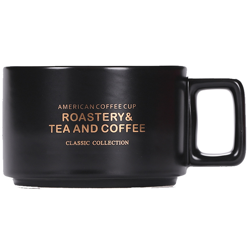 Tazas de café americanas de moda vintage tazas de cerámica tazas de agua tazas de marca con tazas de aluminio tazas de taza grabadas LOGO