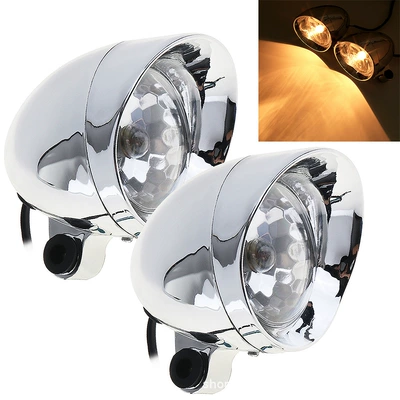 Motorcycle accessories Harley Cruise Prince modified Universal retro bullet type installation Auxiliary small fog lamp spotlight (Ön faralar)