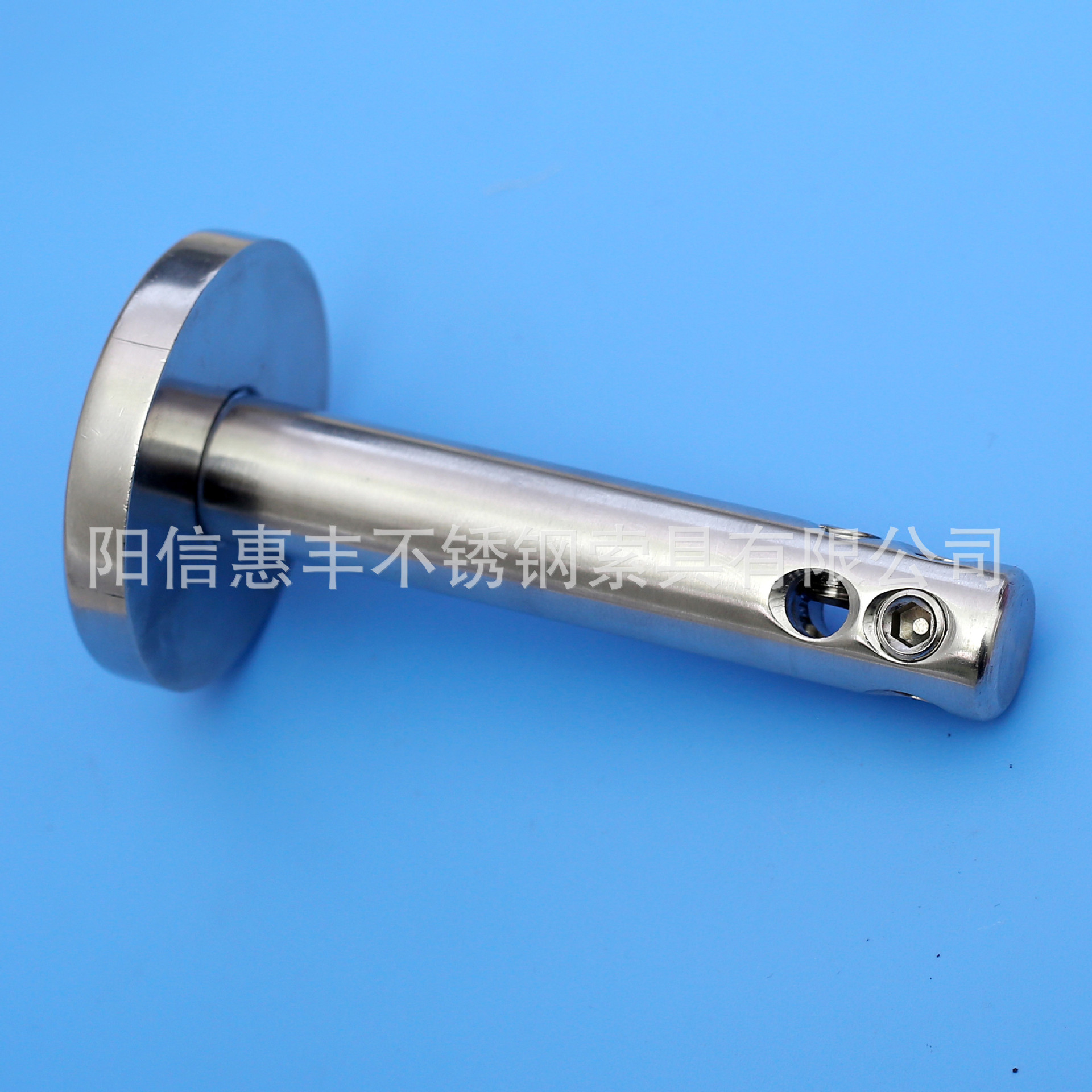 钢丝绳接线器 圆盘带顶丝紧线器配件 圆柱立柱护栏玻璃夹拉索