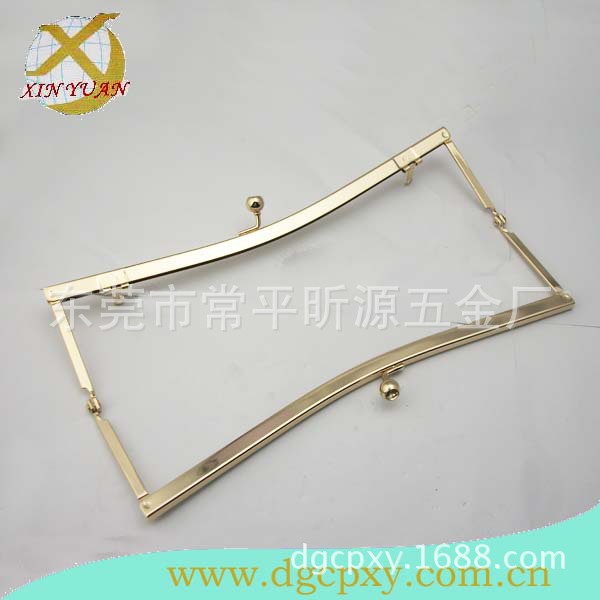 本厂供应金色银钱包夹 花边圆角铁夹  五金口架