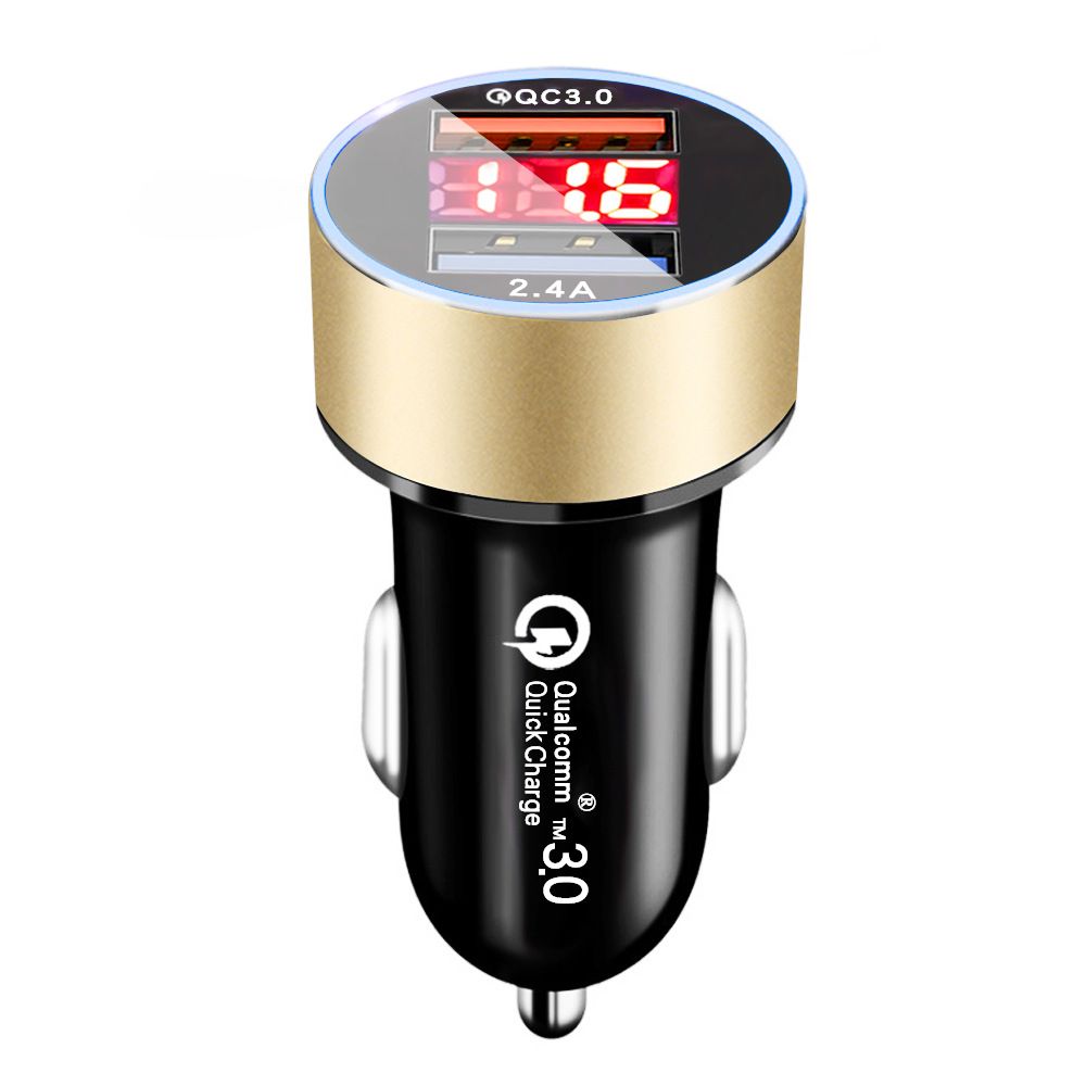 Cargador de coche para teléfono móvil con pantalla digital PD20W+ y carga súper rápida
