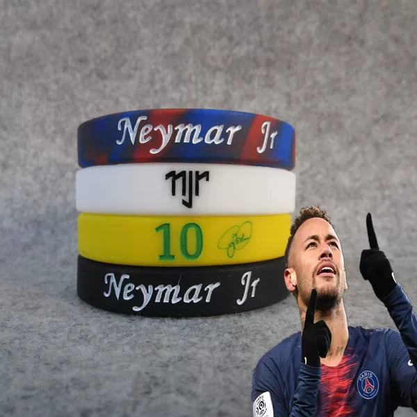 Football Brazil Team No. 10 Star Neymar Signed Luminous Sports Bracelet Silicone Strap Wristband Bracelet