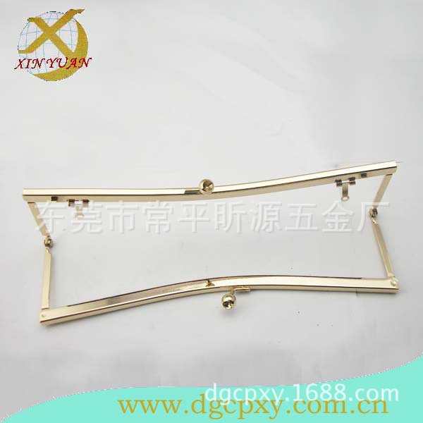 钱包铁夹皮包框五金架，钱包夹手袋铰零钱包包口金夹，半圆针孔小