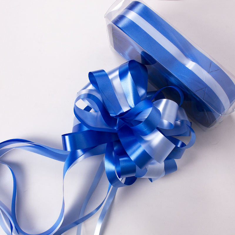 En stock suministro grande perezoso tire flor arco de dos colores mano tire flor boda coche floristería suministros materiales de embalaje al por mayor