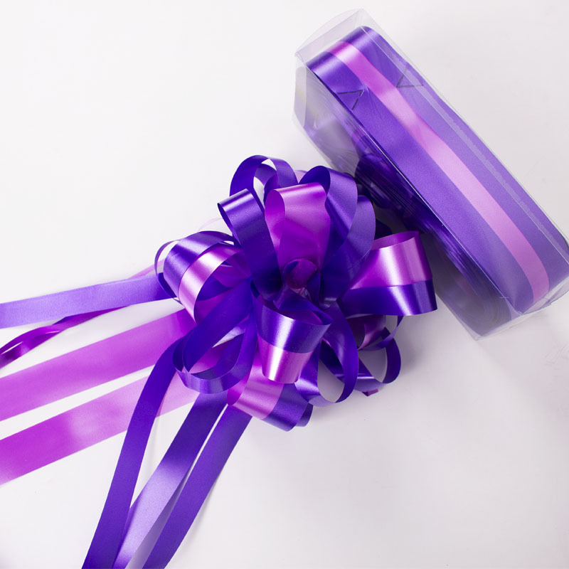 En stock suministro grande perezoso tire flor arco de dos colores mano tire flor boda coche floristería suministros materiales de embalaje al por mayor