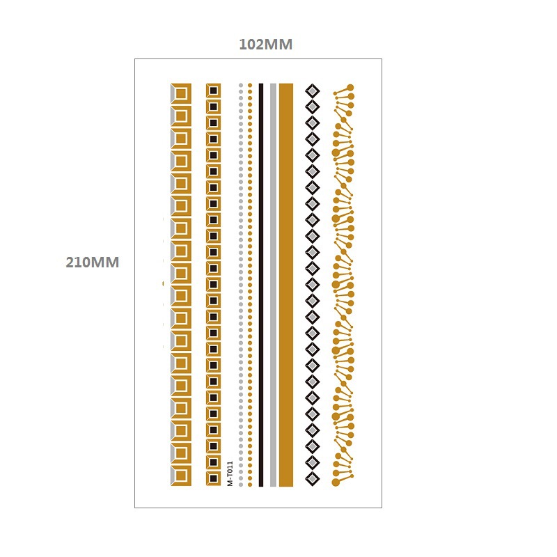 Bronceado tatuaje pegatinas agua transferencia MT metal impermeable tatuaje pegatinas fiesta Amazon estilo europeo y americano tatuaje