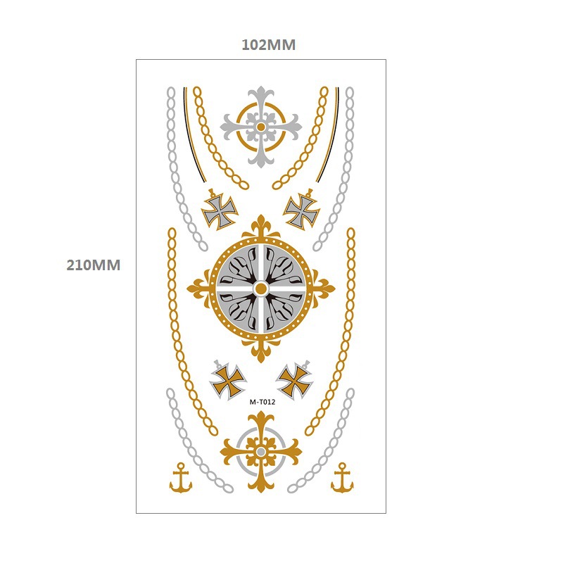 Bronceado tatuaje pegatinas agua transferencia MT metal impermeable tatuaje pegatinas fiesta Amazon estilo europeo y americano tatuaje