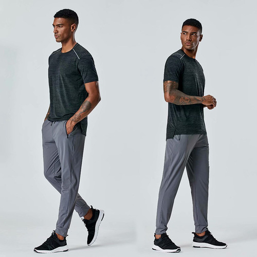 Amazon 2024 Spring and Autumn Men's Quick-Drying Sports Pants Running Fitness Training Long Pants Leg-Gathering Relaxed Ankle Pants