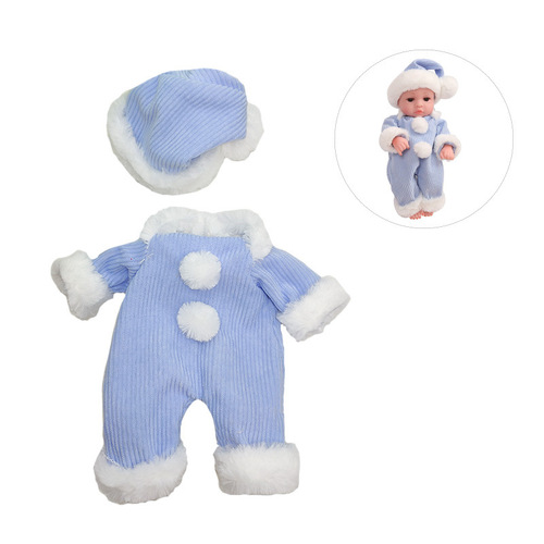 30cm Baby Simulated Doll Clothes Rebirth Baby Sleepwear Autumn/Winter Girl Toy Kindergarten Dress-Up DIY