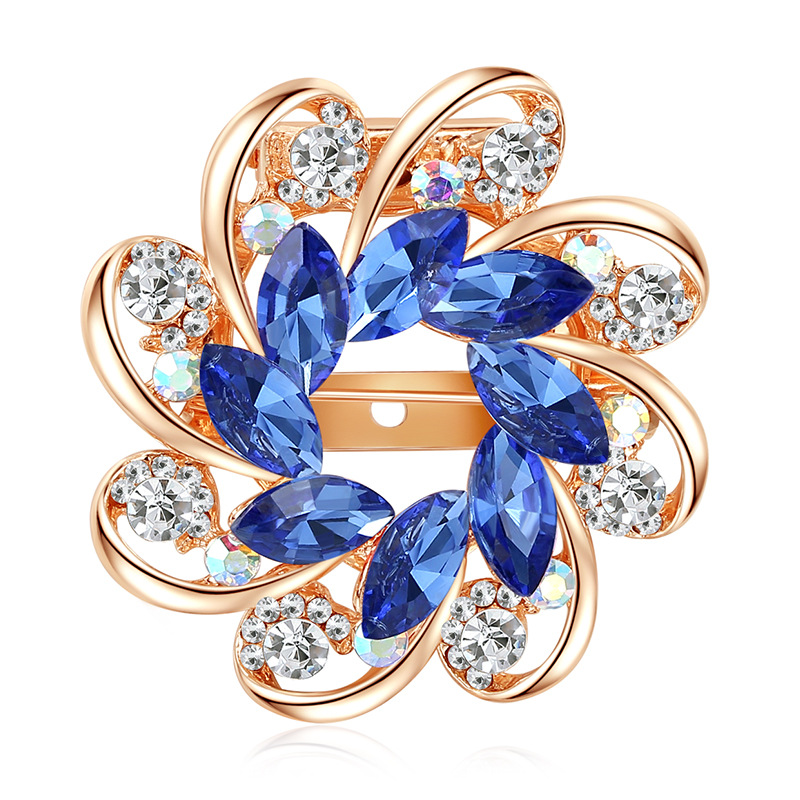 Broche fleur en cristal pour femme élégante épingle strass_voghion.com