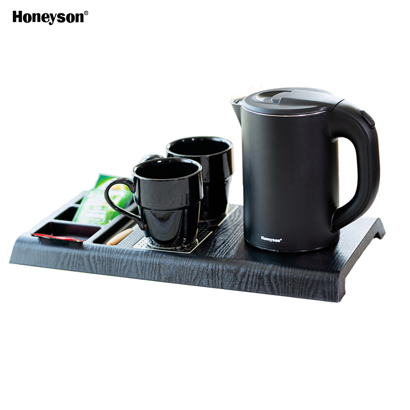 Honeyson nuevo hotel caldera eléctrica traje de bandeja 0.8L doble capa anti-scald forro sin costuras 1000W