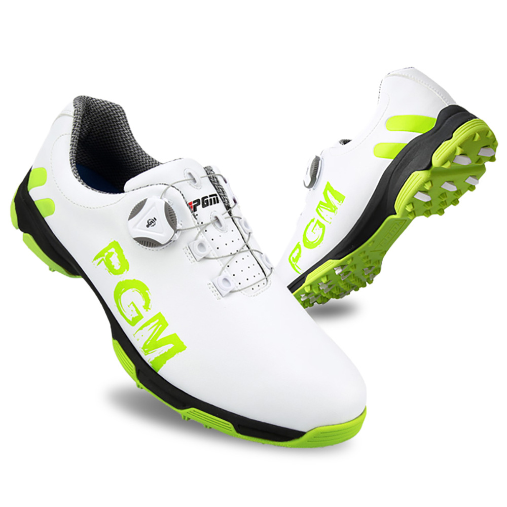Giày golf nam dây xoay chống nước thoáng khí — Xz103 trắng đỏ, Xz103 màu trắng huỳnh quang, Xz103 trắng đen, Xz103 màu xanh trắng