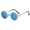 Children's fashionable sunglasses from pearl, glasses, wholesale