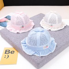 Cherry label baby basin hat spring new baby hat baby cotton hat breathable sun protection fisherman hat MZ8930