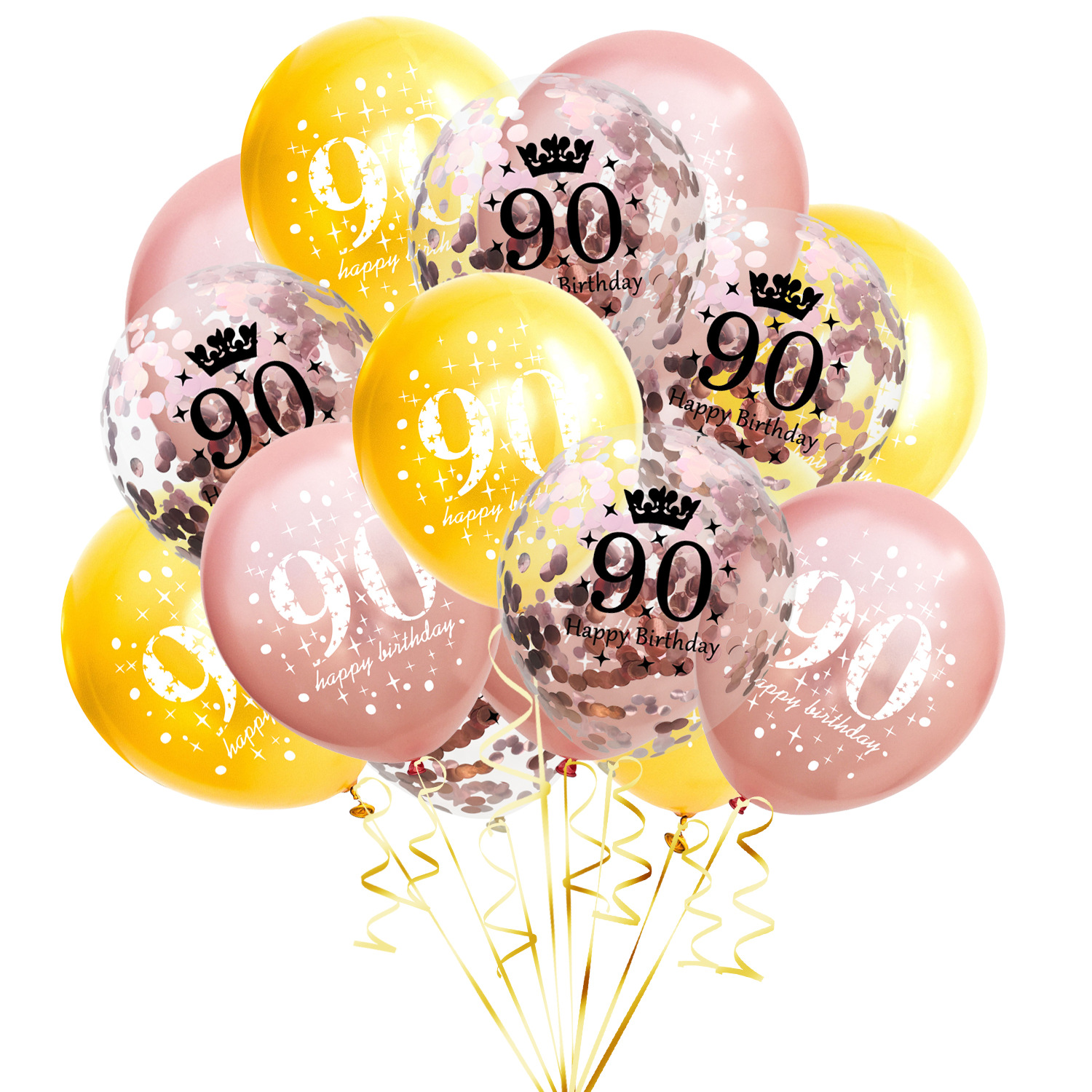 Amazon 16 18 30 40 50 60 años de edad, globo de papel restos traje combinación adultos decoración de la fiesta de cumpleaños