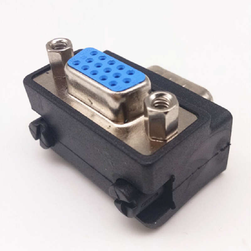 VGA转接头 VGA公对母直角90度转换头 弯角转接头 VGA公对母转接头