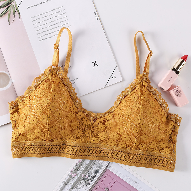 Top de encaje estilo francés, lencería, nuevo producto 2025, sexy, agradable para la piel, cómodo, transpirable, sujetador push-up para chicas jóvenes, venta al por mayor.