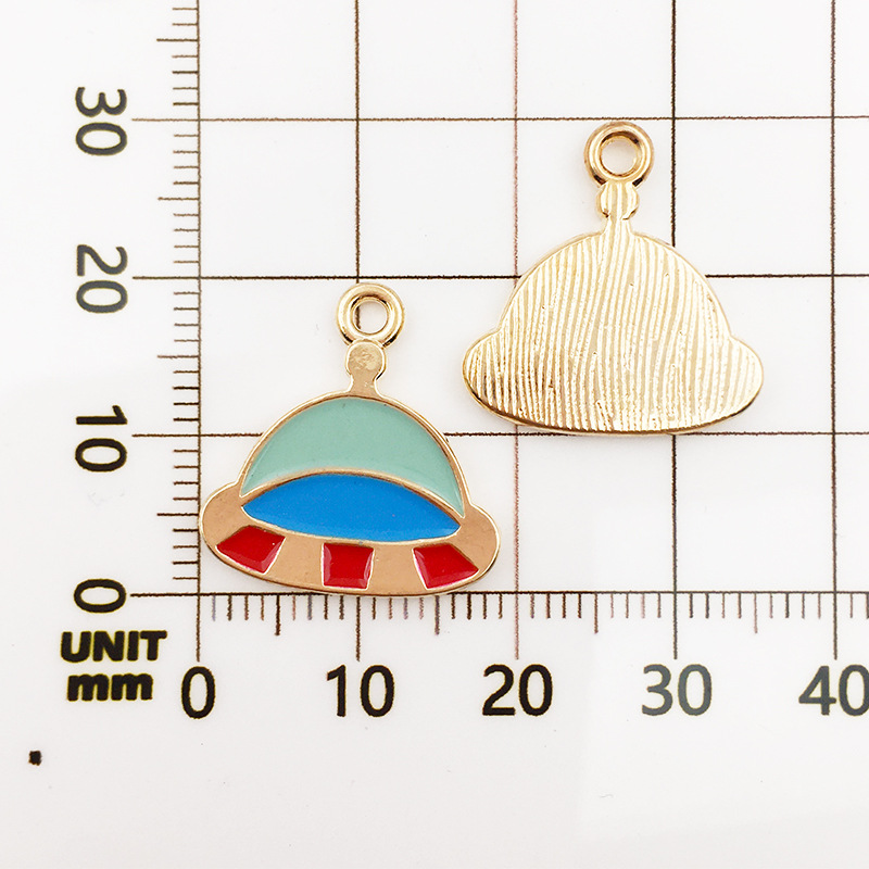 DIY aleación joyería goteo aceite astronauta estrella Luna colgante 1 collar pulsera pendientes accesorios colgante