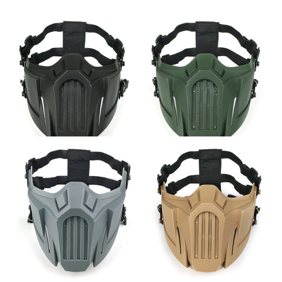 Amazon Hot Sale Half Face Protective Mask Military Fan Field CS Equipment Tactical Mask Live Outdoor CS Mask