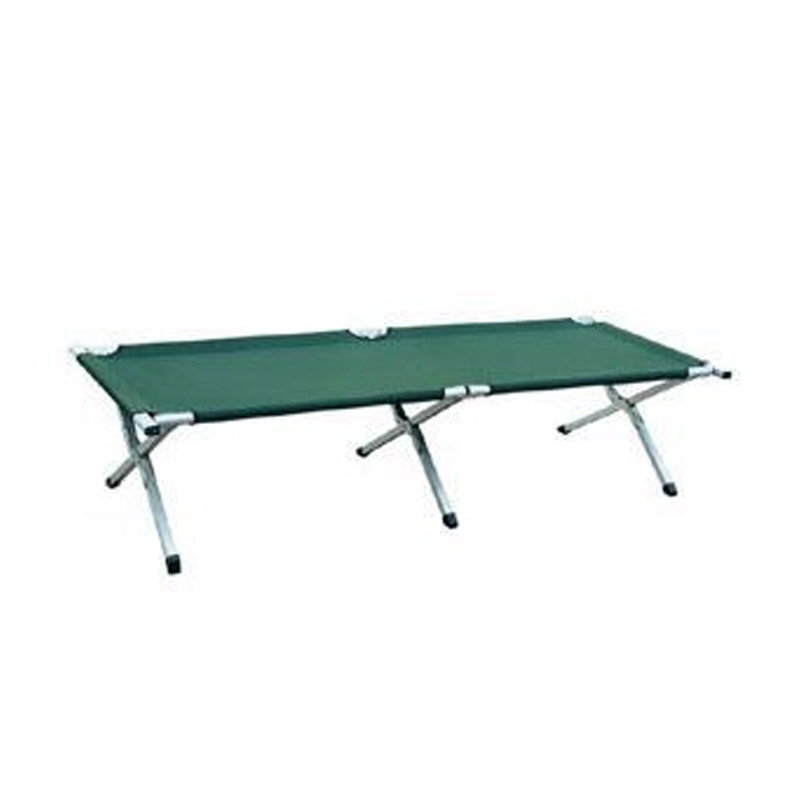 Suministro directo de fábrica Oxford tela plegable cama de campamento semi-aluminio semi-hierro cama plegable Silla de ocio al aire libre