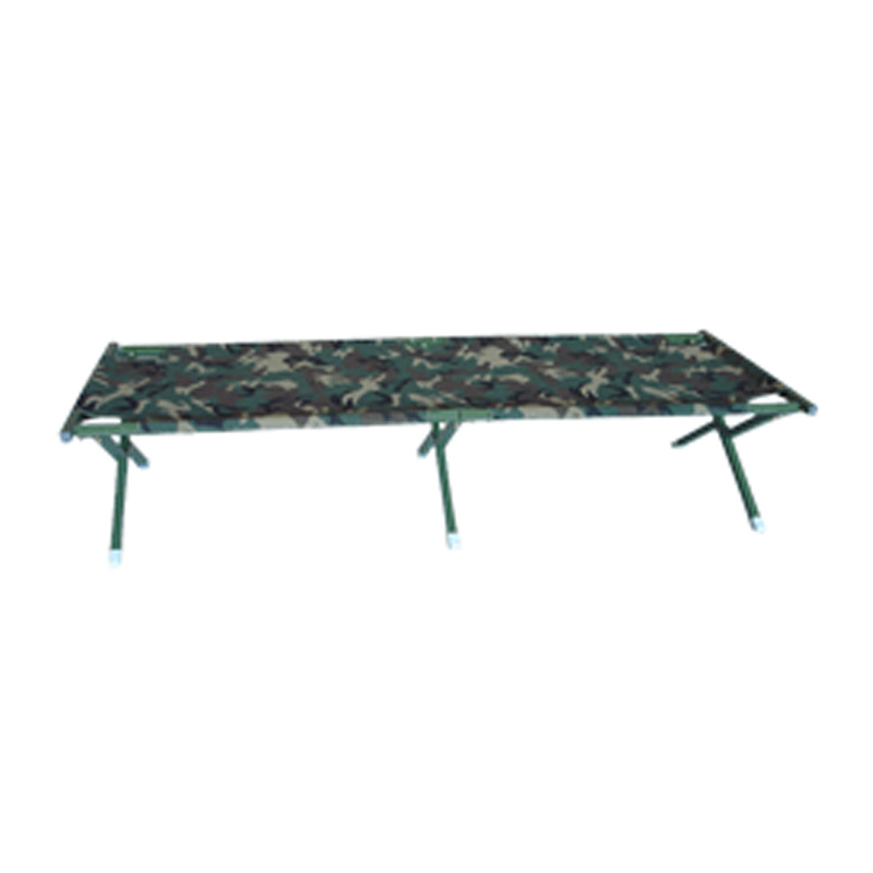 Suministro directo de fábrica Oxford tela plegable cama de campamento semi-aluminio semi-hierro cama plegable Silla de ocio al aire libre