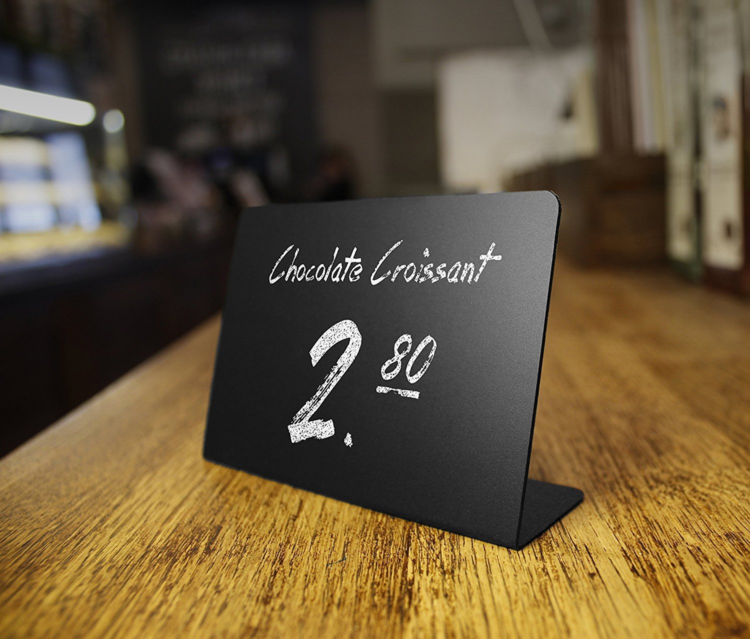 Acrílico vidrio orgánico pequeña pizarra banquete de boda soporte de pantalla de escritorio superficie decoración de escritorio en el hogar pequeño Logotipo de pizarra