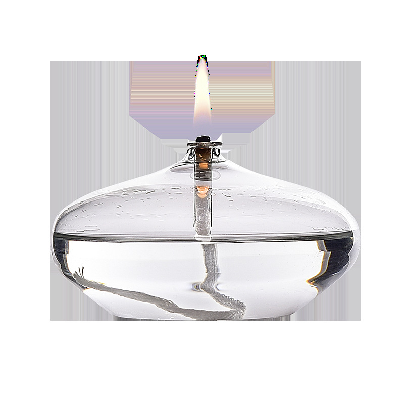 Directo de fábrica creativa decoración candelabro de cristal moderno hogar escritorio lámpara de mantequilla libre de humo