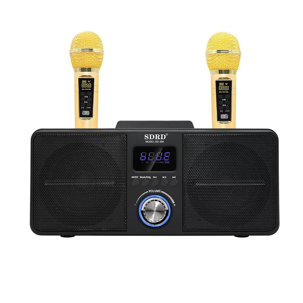 SD309 familia KTV MICRÓFONO INALÁMBRICO Bluetooth audio integrado máquina soporte karaoke máquina de conexión inalámbrica TV