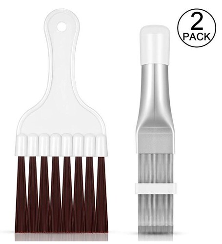 Stainless steel metal air conditioning fin comb condenser cleaning brush radiator cleaning dust removal tool brush wholesale