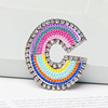 Brooch with letters, universal pin, accessory, European style, with embroidery, wholesale