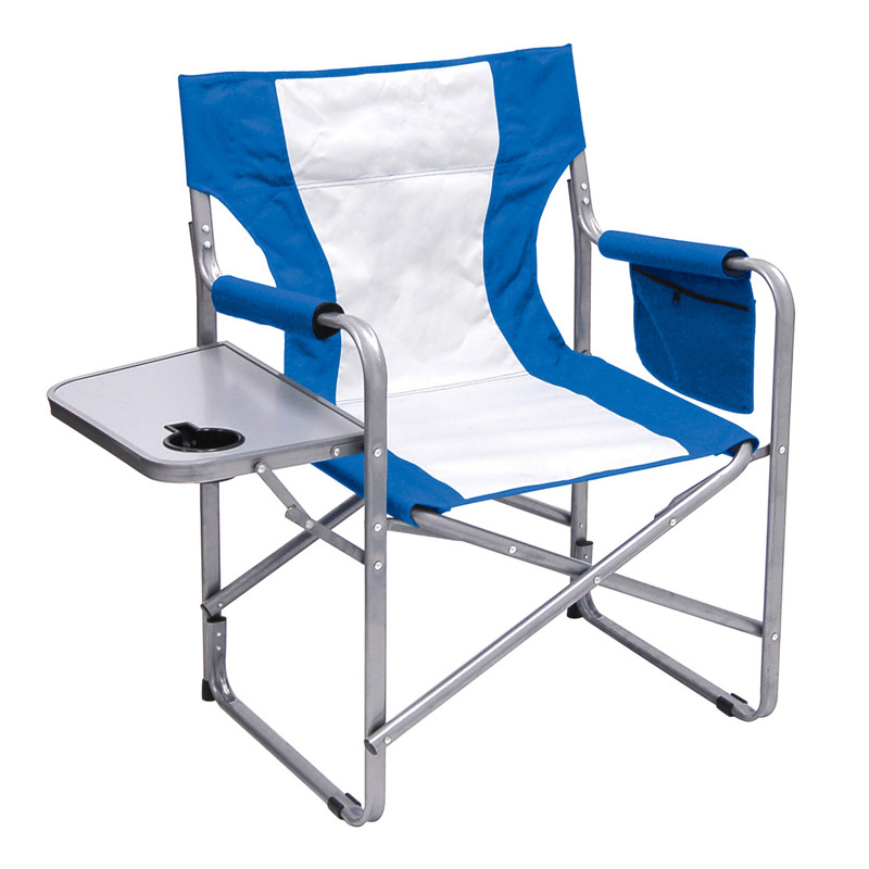 Suministro directo de fábrica europeo plegable Director silla ocio al aire libre Silla de playa tubo de aluminio Silla de camping con reposabrazos