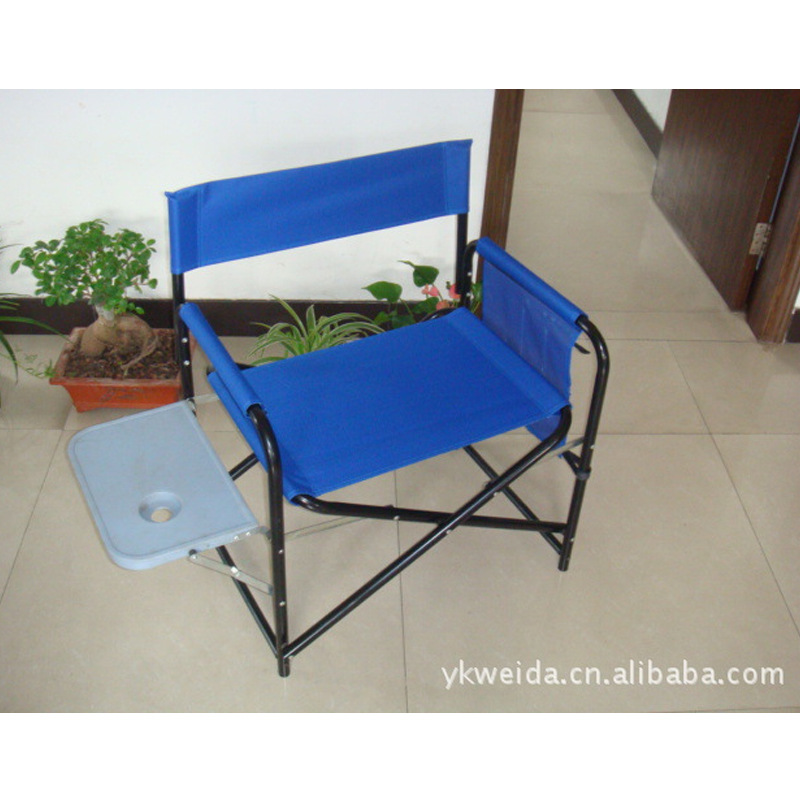 Fábrica en stock nueva silla plegable al por mayor silla de director Silla de camping estilo multicolor Silla de director de tubo de hierro Silla de playa