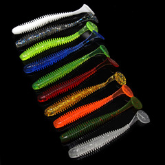 Fishing Tackle Wholesale Screw Soft Baits T-Tail Soft Fish Lure Artificial Baits 5cm/6cm/7.5cm Soft Baits Simulation Worm Baits