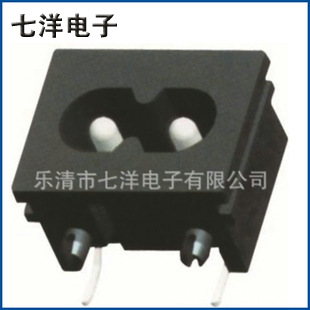 厂家直供 8字型AC电源插座带后盖AC-8-9P9G 货源充足