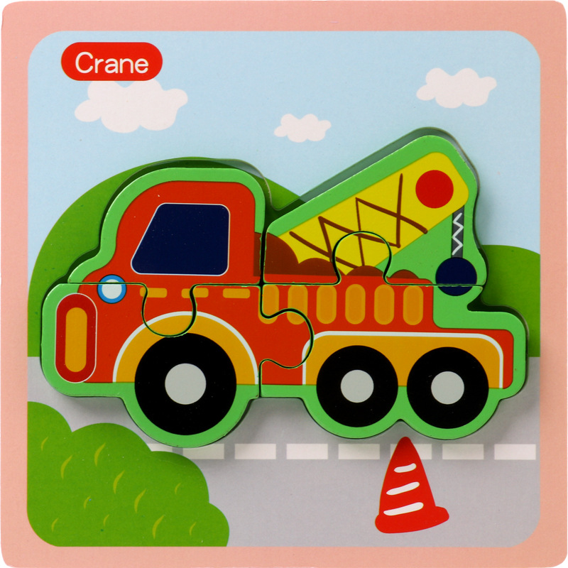 Animal rompecabezas tridimensional rompecabezas infantil bebé de mano a juego de Madera Juguetes Educativos de educación temprana 1-2-3-4 años