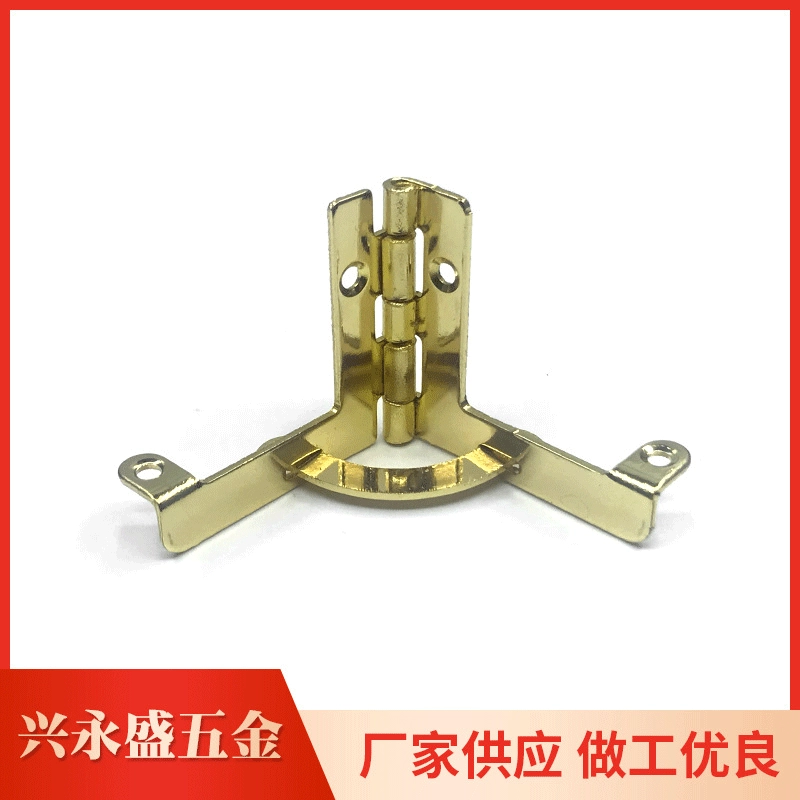 Золотая подвесная деревянная шкатулка с семью словами шарнир Подарочная коробка шкатулка для драгоценностей шарнир с семью словами гальваническое покрытие Гладкий шарнир с семью словами L-образный шарнир