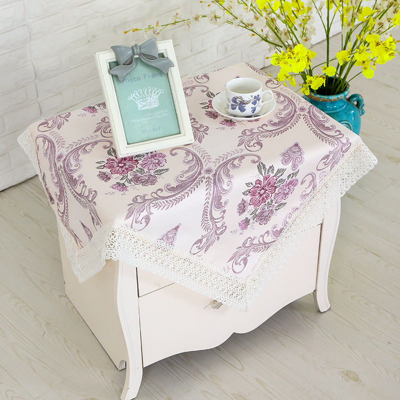 사랑 꽃 보라색 테이블 천