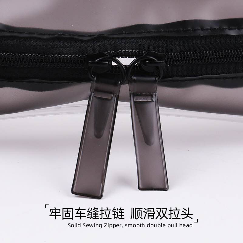 Bolsa de cosméticos transparente voltaje de PVC bolsa de almacenamiento de viaje impermeable bolsa de PVC de lavado de gran capacidad bolsa de cosméticos tridimensional