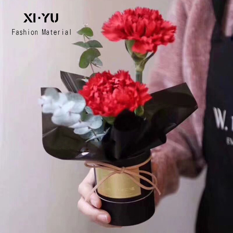 Nuevo Online Celebrity Mini cubo redondo Cubo de flores Palma sola rosa Caja redonda pequeña caja de flores caja de regalo flor material de embalaje