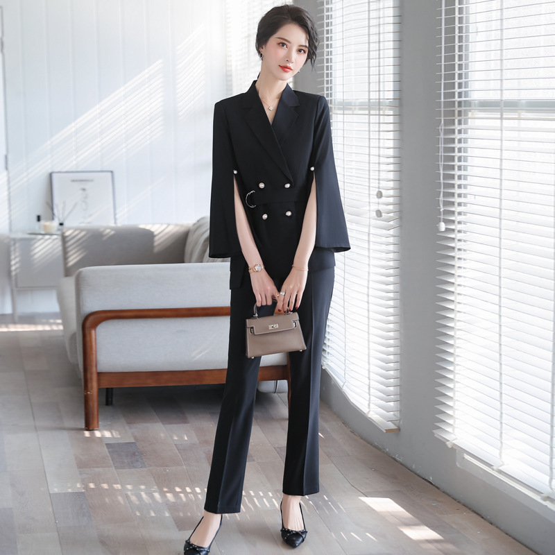 Traje de primavera, otoño e invierno, traje de mujer, moda de oficina, temperamento, ropa de trabajo, actividad, anfitrión, vestido de noche
