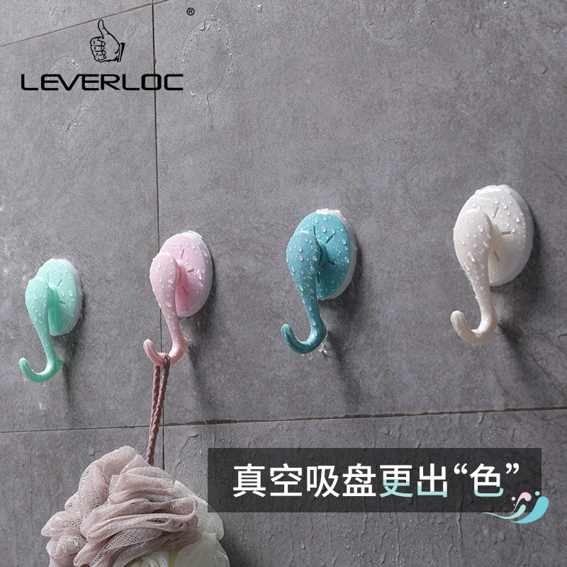 Seamless Hole-free Nail-free Vacuum Suction Cup Hook Household Bathroom Toilet Wall Wall Hanging Tile Strong Adhesive Hook