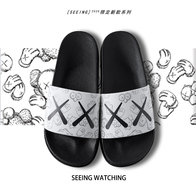Персонализированные новые мужские тапочки, летние модные домашние Нескользящие модные пляжные сандалии с мягкой подошвой на открытом воздухе