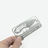 Cross -border new spot fish hook card multi -functional fish hook model slices of etching fish hooks can be processed