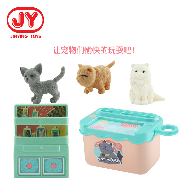Amazon Venta caliente niños jugar casa juguetes simulación PET CAT Médicos equipo serie ventana caja fábrica al por mayor